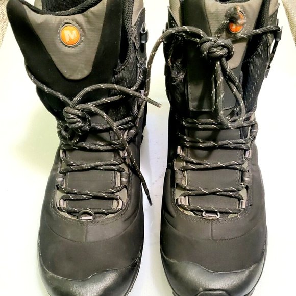 Men's Merrell Continuum Thermo Tall Polartech Waterproof Hiking Boots Black - Picture 9 of 10